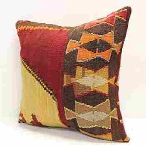 Jacquard Style Printed Kilim Wool Jute Cushion Cover