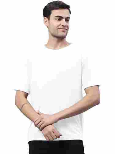 Round Neck Short Sleeves Plain Pattern Mens T-Shirts