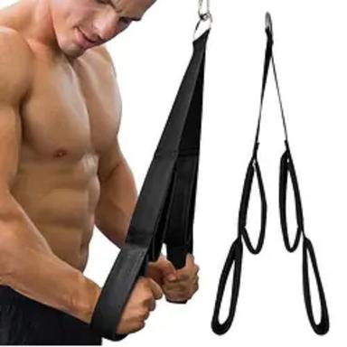 Wellshow Sport Tricep Handle Cable Attachment Bicep Strap Home Gym Lat Pulldown Pushdown Rope General Medicines