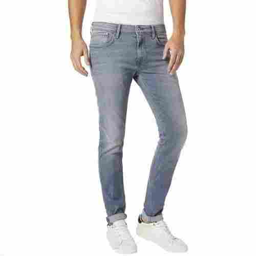 Slim Fit Faded Denim Jeans For Men