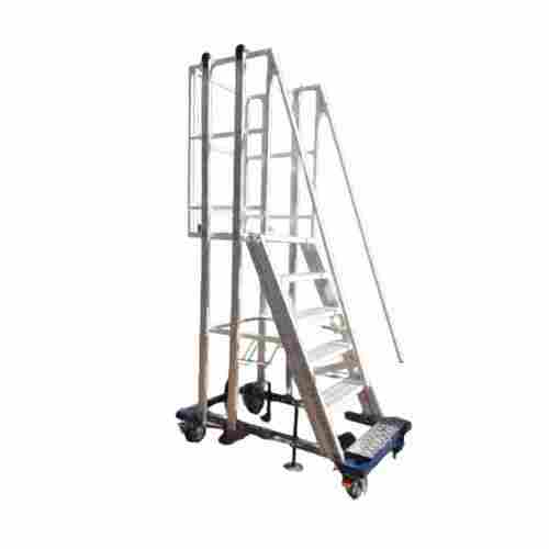 5 Steps Aluminum Trolley Ladder For Industrial Use
