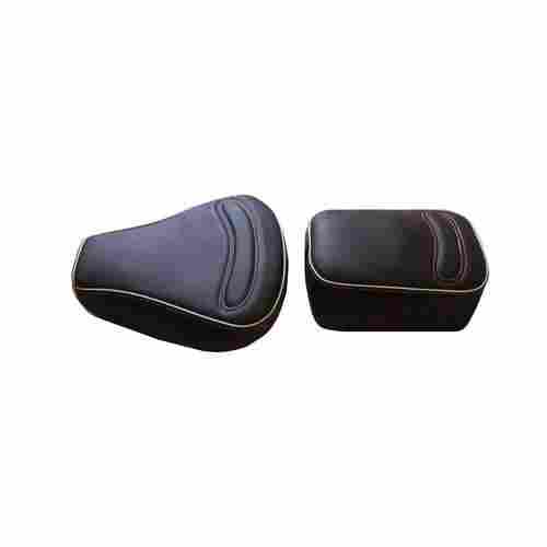 Black Leather Seat Cover For Two Wheeler Vehicles Use