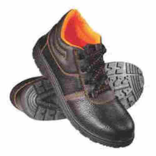 Black Safety Shoes With Lace Closure Style