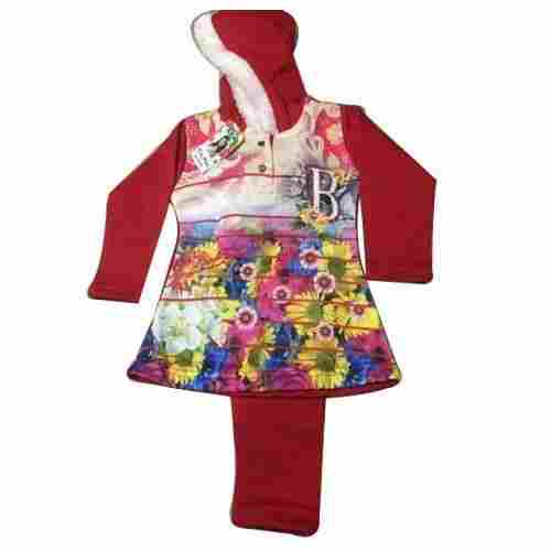 Full Sleeves Printed Pattern Hooded Kids Baba Suit