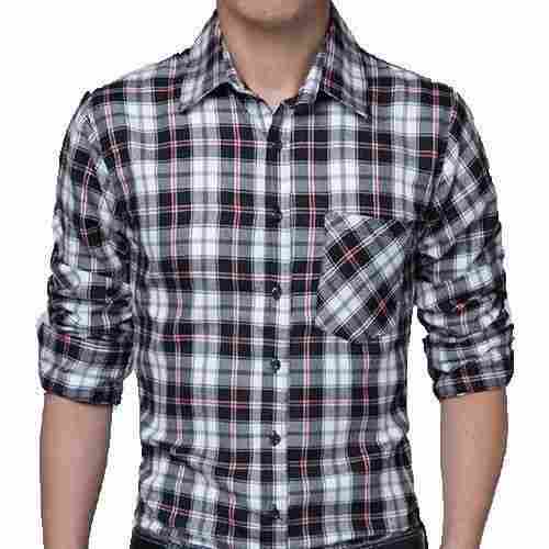 Casual Wear Relaxed Fit Full Sleeve Breathable Cotton Mens Checked Shirts