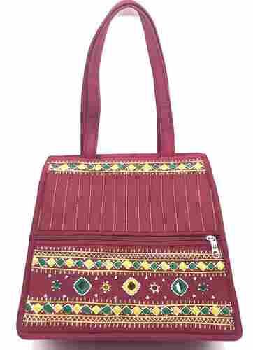 Lightweight Multi Compartment Modern Look Handmade Designer Handicraft Handbag