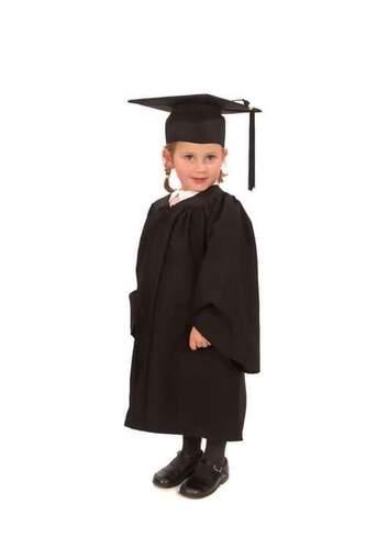 Back Color Convocation Gown Graduation For Kids
