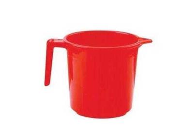 Red Plain Plastic Bath Mug