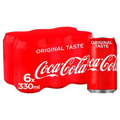 Coca Cola Soft Drink 330 Ml, 6 Pack Alcohol Content (%): 10