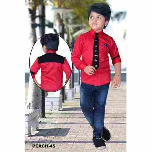Boy Kids Jeans With Shirts Casual Dress