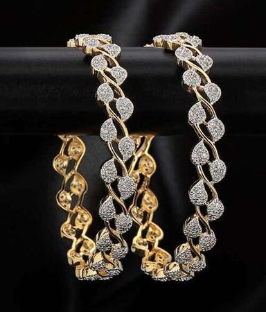 Fashion Attractive Pattern And Fine Finished Diamond Bangle