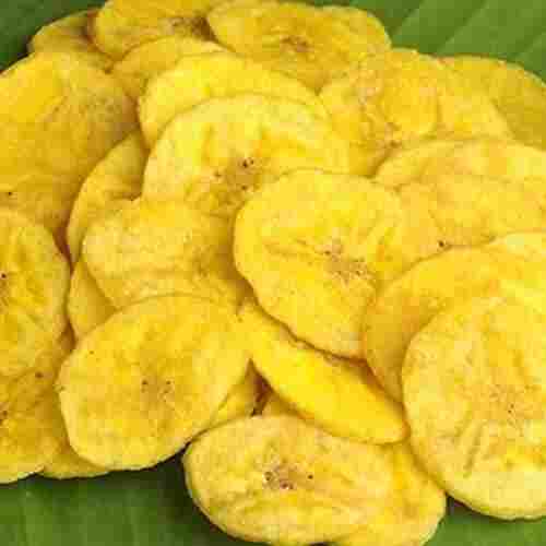 Yellow Banana Chips With Crispy, Crunchy Texture
