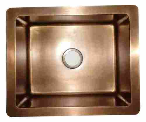 Rectangular Copper Kitchen Single Sink