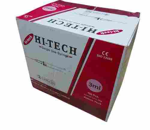 Disposable 3 ml Hitech Single Use Syringe