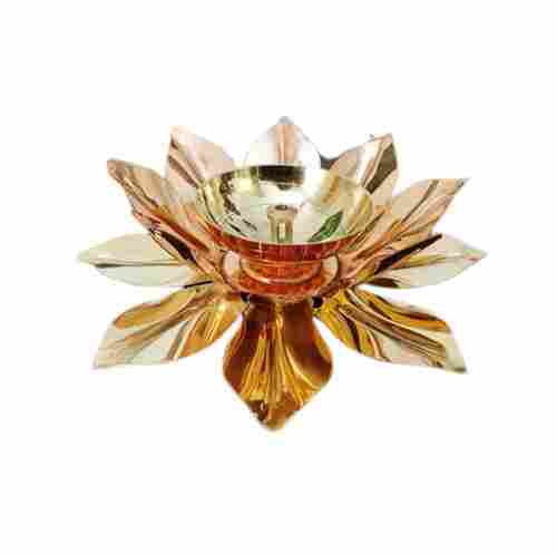 Polished Brass Decorative Lotus Diwali Diya
