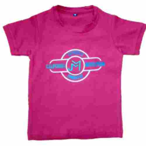 Washable Printed Half Sleeves Casual Wear Girls T Shirts