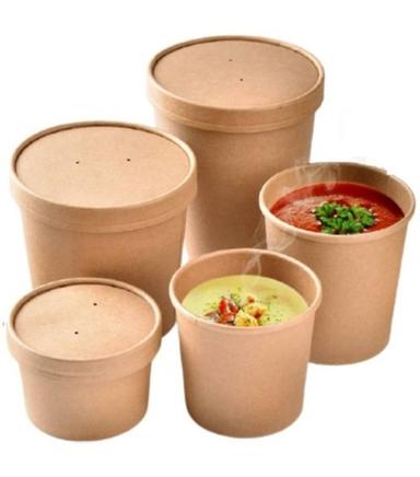 Food Packaging Boxes  Kraft Paper Containers With Paper Lid