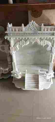 30 Inch Curved White Marble Temple