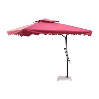 Maroon Foldable And Waterproof Polyester Fabric Garden Umbrellas