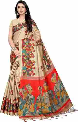 Ladies Indian Printed Cotton Saree