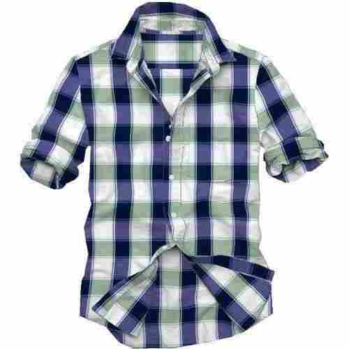 Casual Wear Regular Fit Full Sleeve Breathable Cotton Mens Checked Shirts