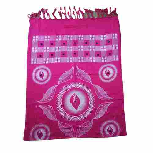 Pink Discharge Viscose Stole