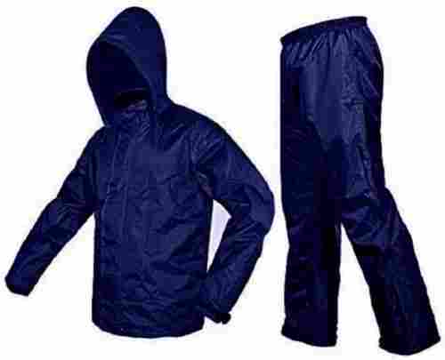 Long Sleeves Waterproof Plain Pvc Two Piece Hooded Raincoat