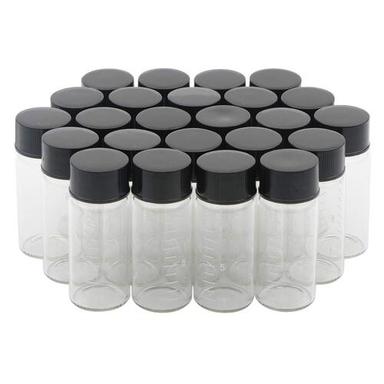 Glass Vials With Rubber Lined Black Phenolic Screw Caps