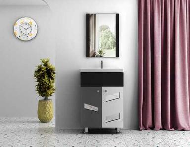 Modular Design Grey PVC Bathroom Vanity Cabinet