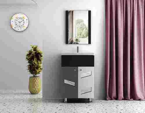 Modular Design Grey PVC Bathroom Vanity Cabinet