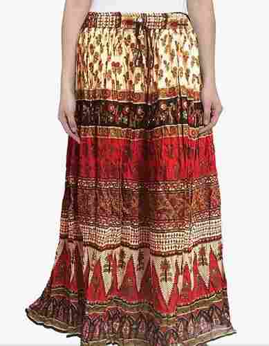 Women Bagru Printed Long Skirt