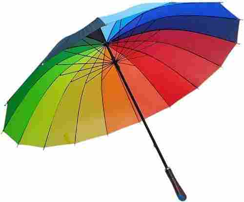 Water Resistant Plain Polyester Colorful Umbrella With Plastic And Metal Handle