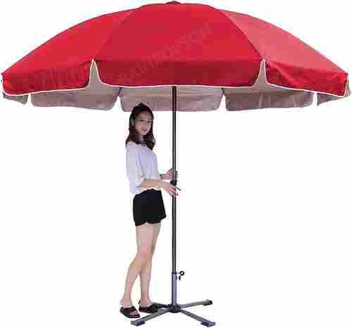 Water Resistant Plain Polyester Garden Jumbo Umbrellas With Plastic Handle 