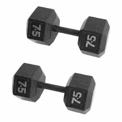 Hex Shape Solid Cast Iron Dumbbell