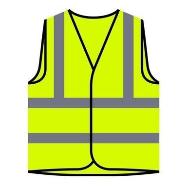 Yellow Sleeveless Polyester Safety Jackets
