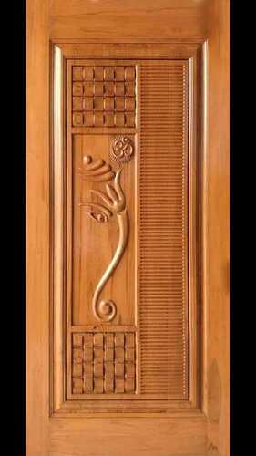 Wood Polished Brown Decorative Wooden Hinged Door