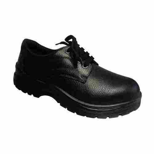 Lightweight Black Leather Mens Safety Shoes
