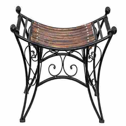 Black Powder Coated Wrought Iron Garden Chairs