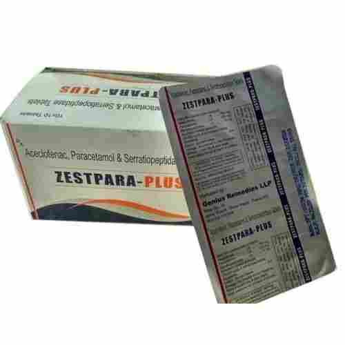 Paracetamol Aceclofenac Serratiopeptidase Tablets
