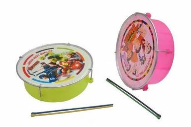 Multi Color Round Plastic Toy Musical Drum For School