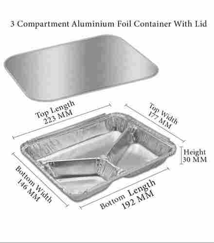 Aluminum Foil Container 3 Compartment