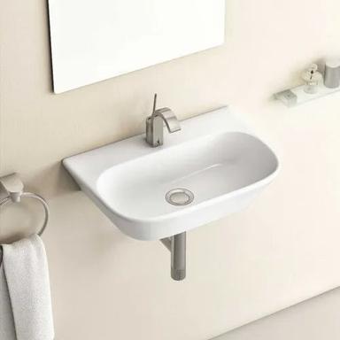 White Ceramic Flanny Wall Basin For Bathroom