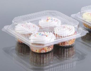 Transparent SD Pet Compartment Box Muffin 4 Cup