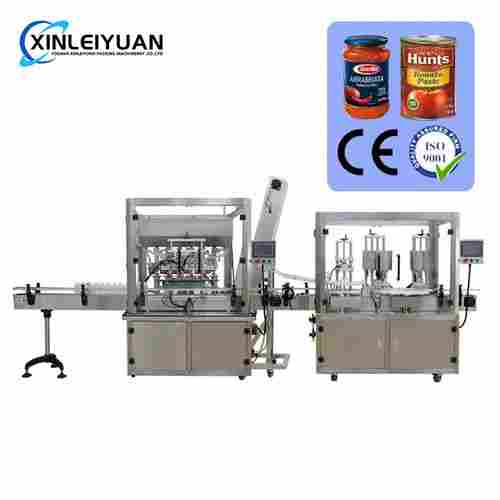 Automatic Tomato Sauce Filler Sealing Capping And Packing Production Line