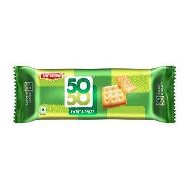 Hygienically Prepared Square Shape Semi-Hard Gluten Free Sweet and Salty Britannia 50 50 Biscuits