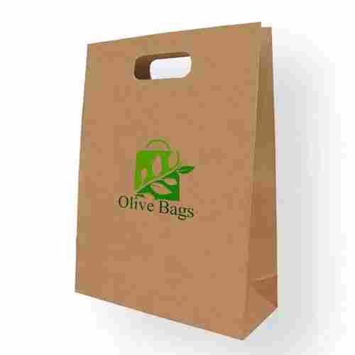 Paper Carry Bag Brown D Cut Handle