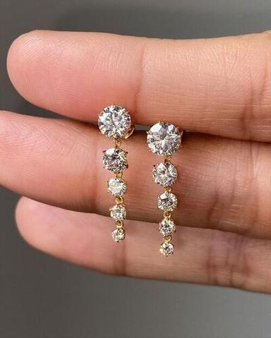 Designer Round Halo Stud Diamond Earrings