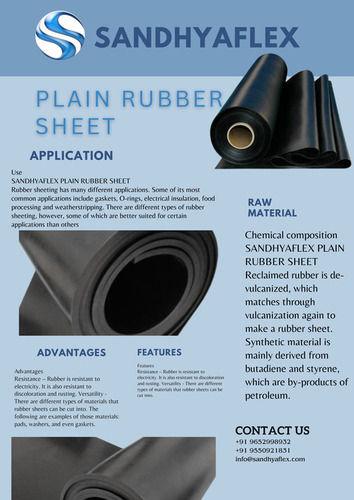 Black Color Plain Rubber Sheet