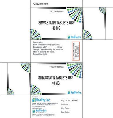 Simvastatin Tablet 40mg 10x10 Tablets Pack