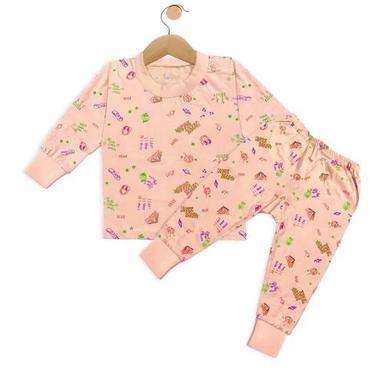 Round Neck Full Sleeves Printed Pattern Baby Sleep Suit